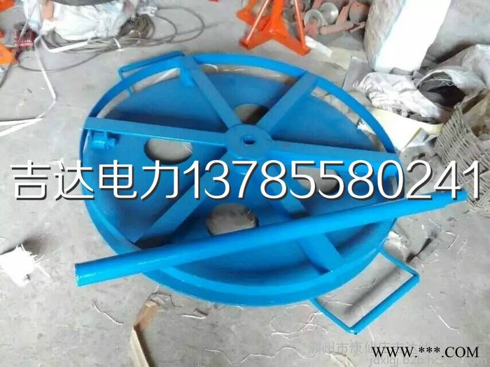 电线电缆放线圆盘 光缆放线盘 电工 立式加强型线盘 钢绞线放线盘电缆铁盘钢绞线放线支架【吉达】电力图3
