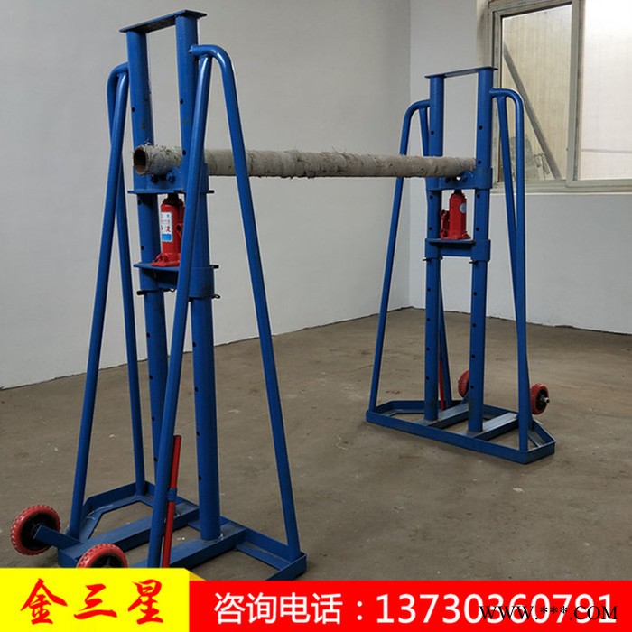 【金三星】 电线放线架 机械放线架 5T 8T 10T梯形电缆放线架 10T 15T加强型液压放线架图3