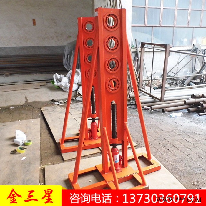【金三星】 电线放线架 机械放线架 5T 8T 10T梯形电缆放线架 10T 15T加强型液压放线架图2