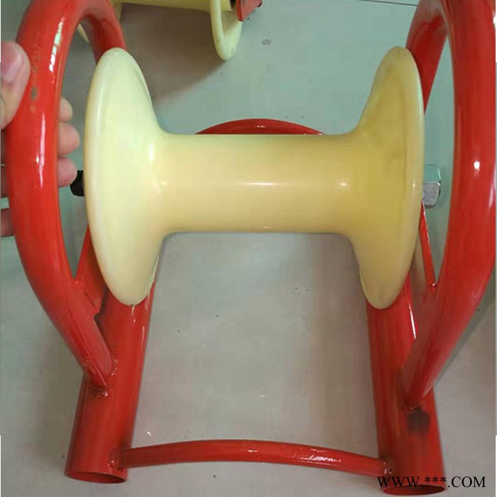 广西新品电缆放线尼龙滑轮PE管道电线滑井口转角管口地缆平板桥架滑车 地缆放线滑轮滑车图3