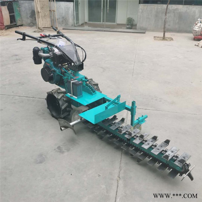 电缆电线水管开沟机 启航链式开沟机 合金链式开沟机价格图4