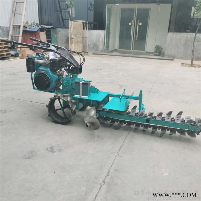 电缆电线水管开沟机 启航链式开沟机 合金链式开沟机价格图5