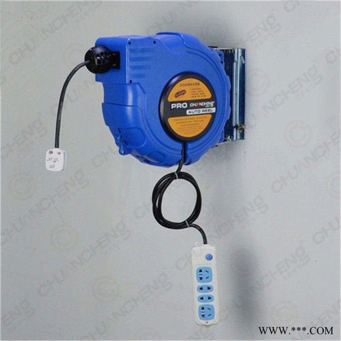 插排自动回收卷线盘 线轴 自动伸缩电线绕管器 电鼓图2