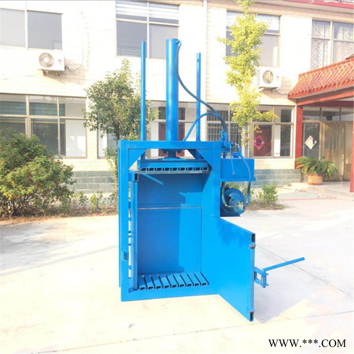 回收站废铜烂铁压块机  恒泰服装厂废料压缩打包机  油漆桶挤扁压块机报价图5