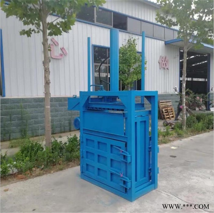回收站废铜烂铁压块机  恒泰服装厂废料压缩打包机  油漆桶挤扁压块机报价图4