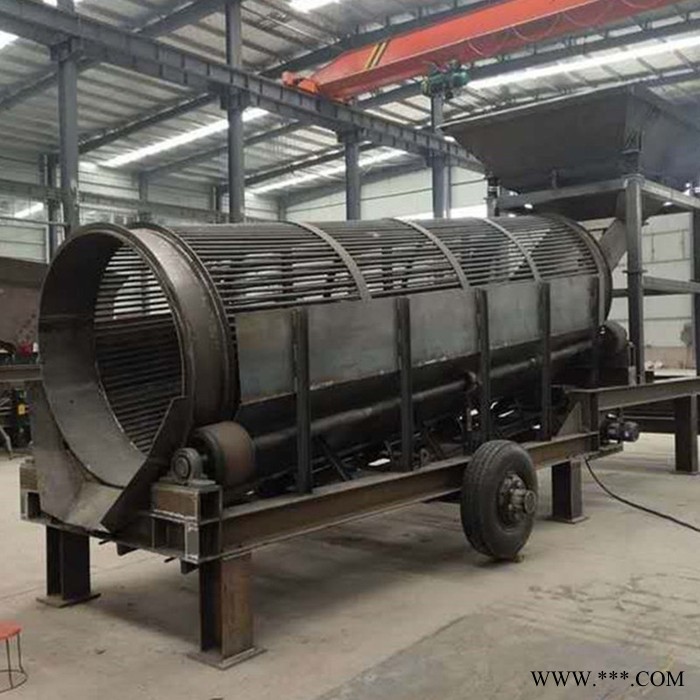沙石分离设备滚筒筛沙机 建筑垃圾分选 砂石分离滚筒筛 晨朗品质放心图7