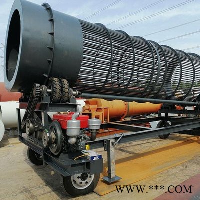 沙石分离设备滚筒筛沙机 建筑垃圾分选 砂石分离滚筒筛 晨朗品质放心图2