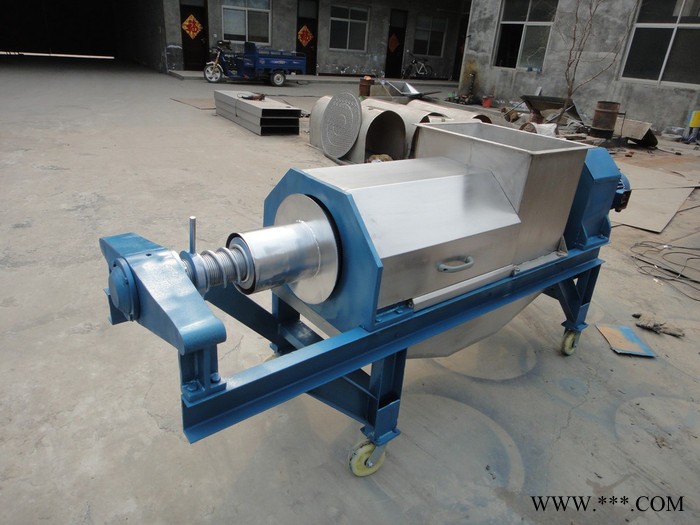 菜市场果蔬垃圾脱水压榨机、菜市场垃圾果蔬垃圾脱水挤压机固液分离设备、厨余垃圾脱水挤干机图6