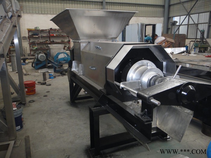 水葫芦脱水压榨挤干机、菜市场垃圾果蔬垃圾脱水挤压机固液分离设备、厨余垃圾脱水挤干机图3