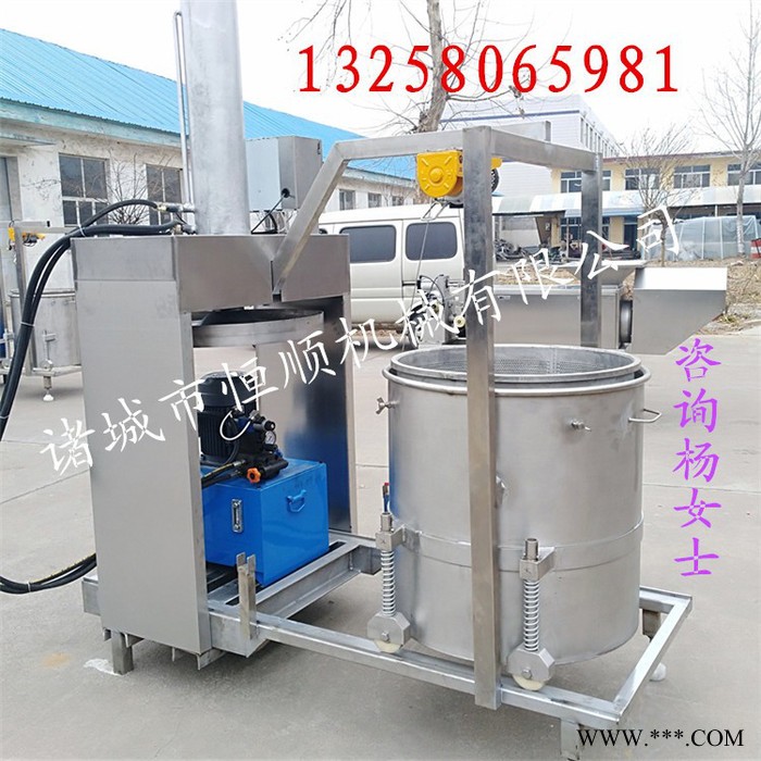 椰汁、椰子渣固液分离设备   水果、蔬菜饮料加工榨汁机  脱水液压压榨机图3