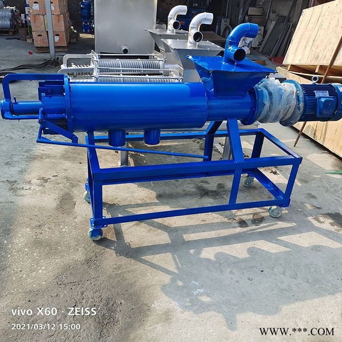 华腾机械 螺旋挤压式粪便分离机 处理羊粪固液分离机 螺旋式干湿自动固液分离机 干湿分离设备图5
