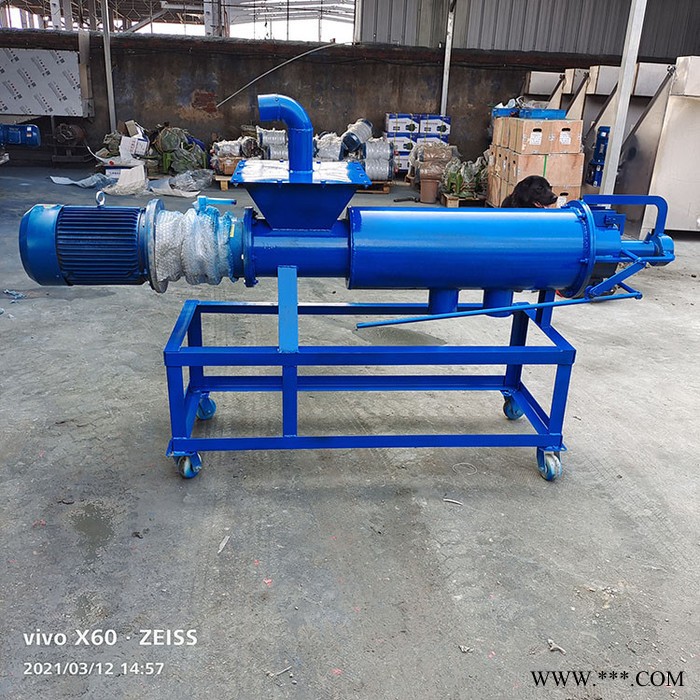华腾机械 螺旋挤压式粪便分离机 处理羊粪固液分离机 螺旋式干湿自动固液分离机 干湿分离设备图3