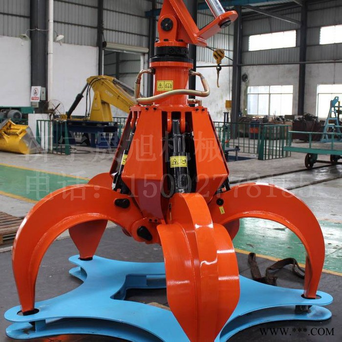 360度旋转液压挖掘机抓钢机梅花抓4瓣5瓣废钢铁夹子图2