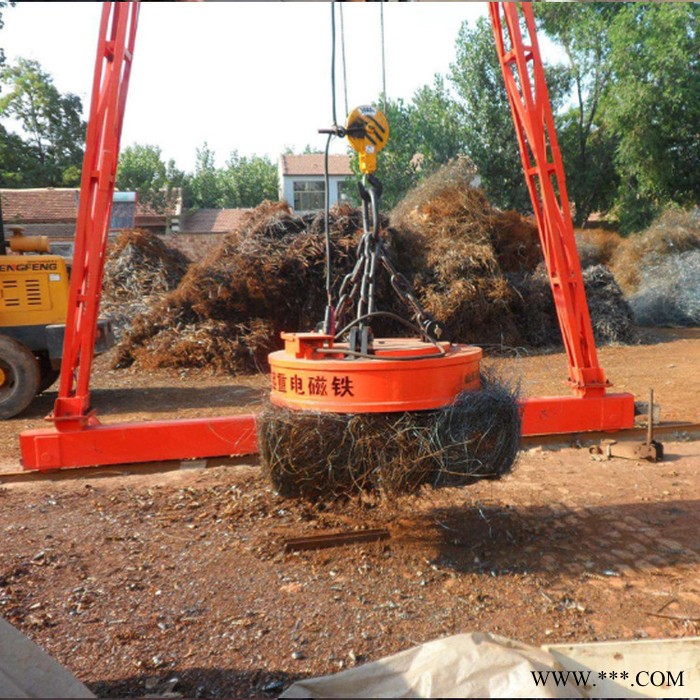 定制圆形电磁吸盘 起重电磁吸盘 废铁废钢电磁吸盘 吸力大电磁吸盘图3