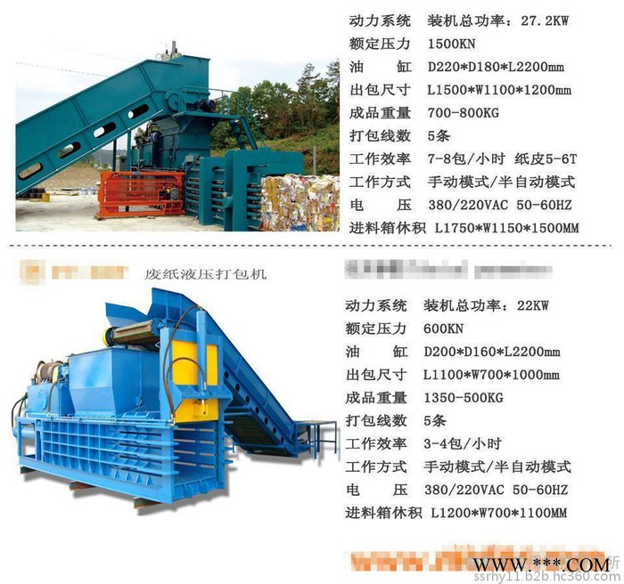 科阳牌卧式液压打包机废钢打包机废金属液压打包机图2