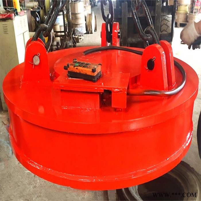 挖机带的起重型电磁吸盘 吸废钢废铁磁力吸盘 圆形电磁吸盘 鑫运图2