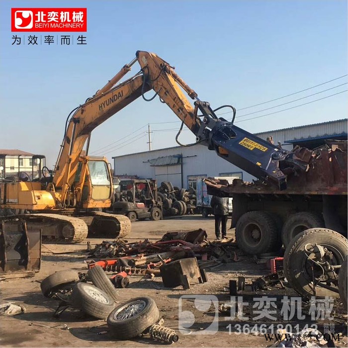 废铁回收厂 旋转鹰嘴剪 船舶拆解剪 重型液压剪 液压钢铁剪刀图2