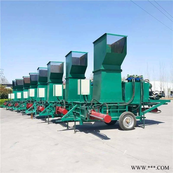 草垛压捆打包机 自动黄储饲料方捆压块机 立式液压废铁打包机图4