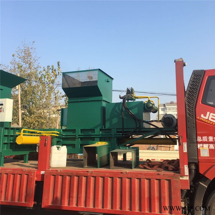 草垛压捆打包机 自动黄储饲料方捆压块机 立式液压废铁打包机图8