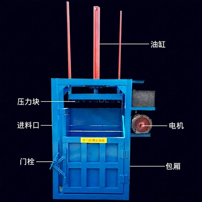 清远废金属打包机 棉花立式打包机 左右捆扎废纸打包机富兴图3