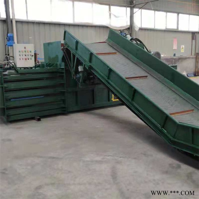 全自动废铁销 废纸皮压缩打包机 卧式废纸打包机 生产线轻松操作图4