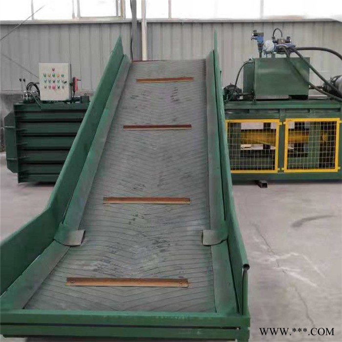 全自动废铁销 废纸皮压缩打包机 卧式废纸打包机 生产线轻松操作图7