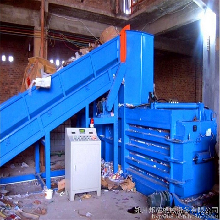 废纸打包机 秸秆压块机 卧式液压废纸打包机 农作物秸秆打包机  棉花打包机图6