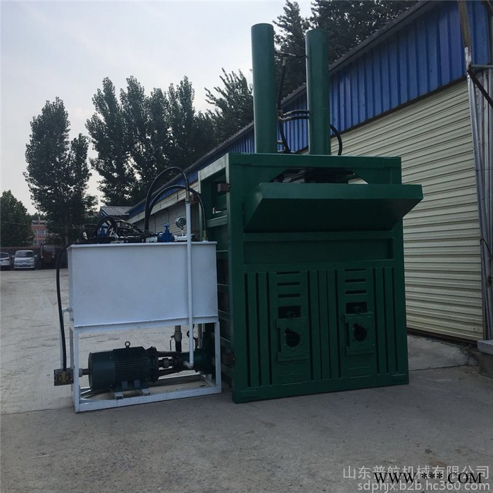 大同废铝废桶压扁机 普航秸秆木屑压包机 废金属立式液压打包机图7