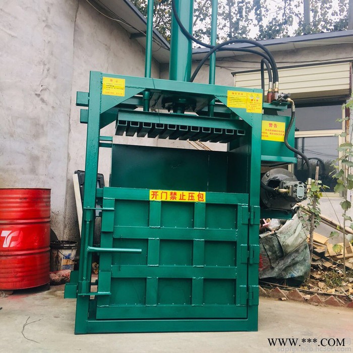 大同废铝废桶压扁机 普航秸秆木屑压包机 废金属立式液压打包机图8