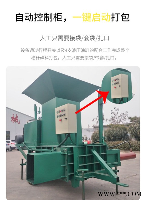 秸秆稻草打捆打包机  废旧塑料打包机 废铁半自动打包机 厂家直供图3