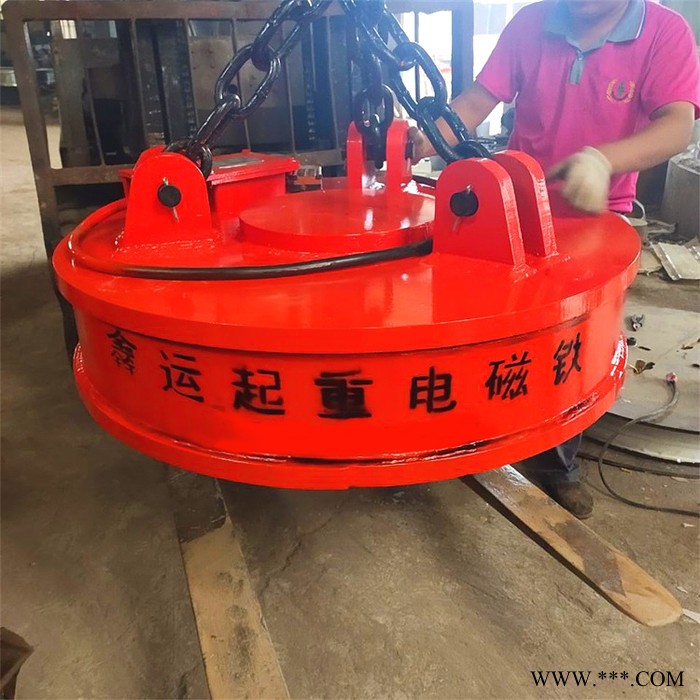 勾机电磁吸盘 鑫运 现货销售起重机电磁吸盘 1米5自发电废钢挖机电磁吸盘图2