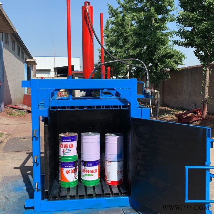 废铁桶挤扁机厂家  苏州吨袋压扁机 废油桶挤扁机图7