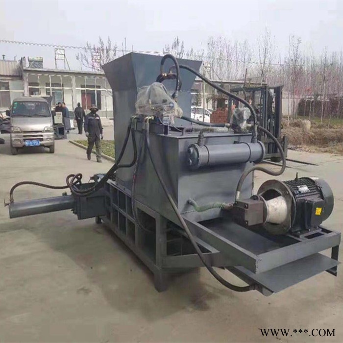 废旧金属液压打包机 销量高全自动 卧式金属打包机 好进料压块机图6