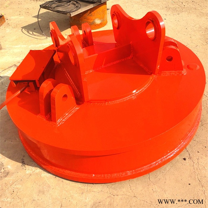 挖机圆形电磁吸盘 鑫运1.2米废钢电磁吸盘 起重厂家图4