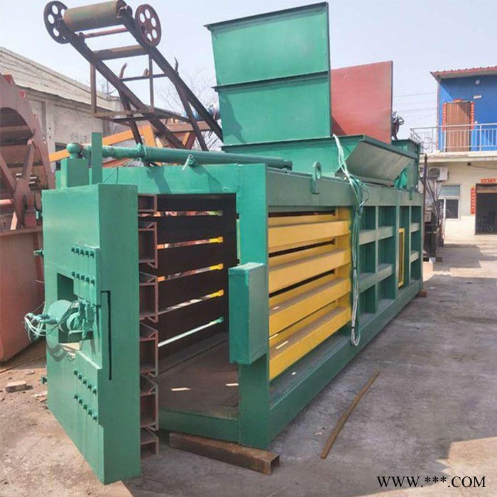 富德多功能带门式打包机稻草液压打包机卧式废纸液压打包机废纸塑料瓶下角料废金属秸秆液压打包机图2