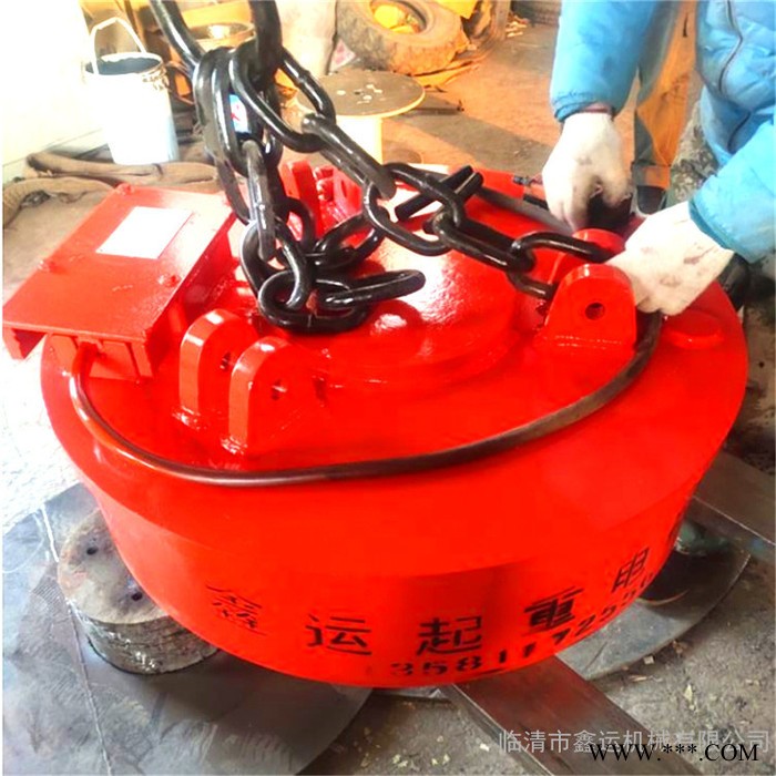 鑫运 电动电磁吸盘 直径1.5米废钢用起重电磁吸盘 生产厂家图6