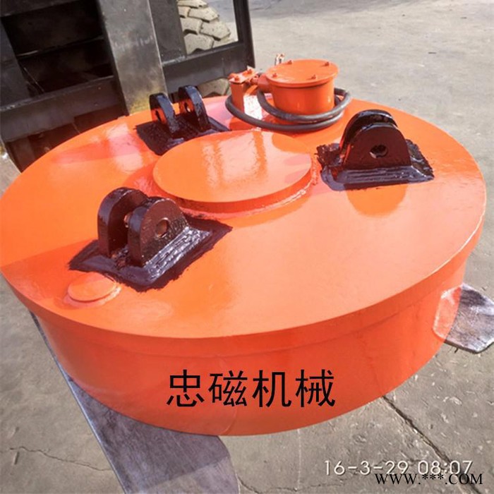 厂家批发MW5-100L起重电磁吸盘起重电磁铁吸力保障质量保障山东忠磁厂价供应废钢电磁吸盘图3