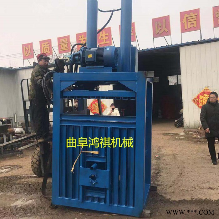 受力均匀立式液压打包机 废铁丝液压压块机 60吨卧式液压打包机 鸿祺液压打包机图2