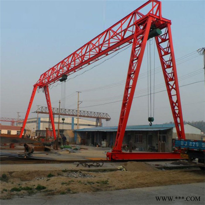 龙起 供应10吨跨度20米龙门吊 5吨跨度18米电动龙门吊 废铁回收站使用移动龙门吊图7