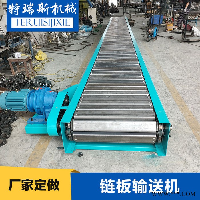 厂家供应 重型链板输送机 特瑞斯载重链板输送机 废铁废料废钢碳钢链板输送机图4