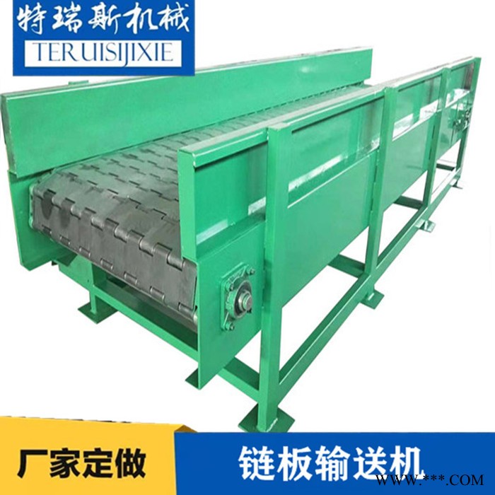 厂家供应 重型链板输送机 特瑞斯载重链板输送机 废铁废料废钢碳钢链板输送机图2