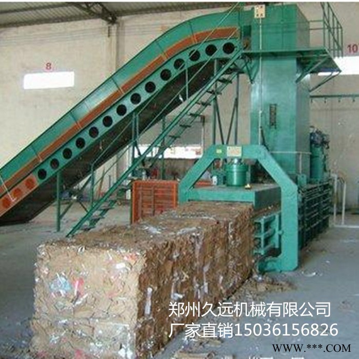 久远180 废纸打包 半自动液压卧式打包机 塑料瓶打包机 易拉罐打包机 打包机价格 打包机厂家图2