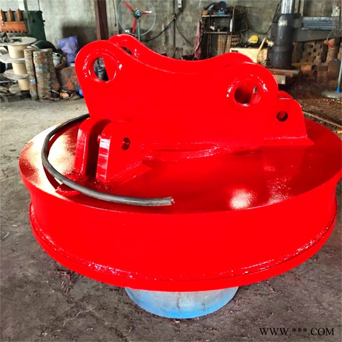 电磁吸盘价格 鑫运 挖掘机改装液压吸盘 直径1米3强磁电磁吸盘图6