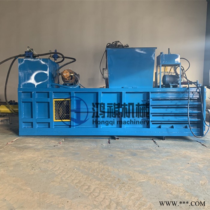 灵山县 液压立式纸屑打包机 鸿祺机械废品卧式打包机 40吨双缸打包机 废纸打包机图2