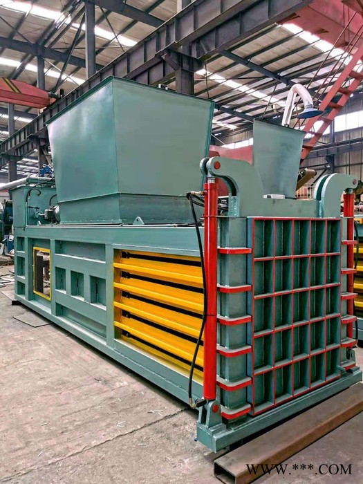 全自动废纸打包机废纸箱打包机废纸壳打包机废纸皮打包机快递纸箱打包机卧式液压打包机厂家塑料打包机废纸打包机客户现场试机图2