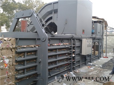 全自动废纸打包机废纸箱打包机废纸壳打包机废纸皮打包机快递纸箱打包机卧式液压打包机厂家塑料打包机废纸打包机客户现场试机图4