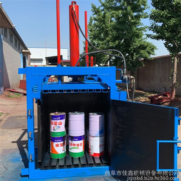 服装下脚料废金属压缩机  半自动液压废纸打包机  单杠30吨编织袋液压打包机厂家图7