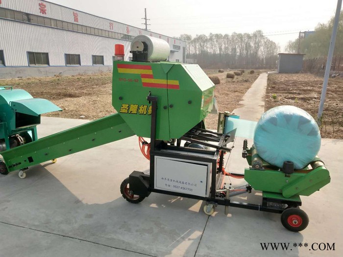 圣隆 青贮打包机 苞米秸秆青贮打捆一体机图7