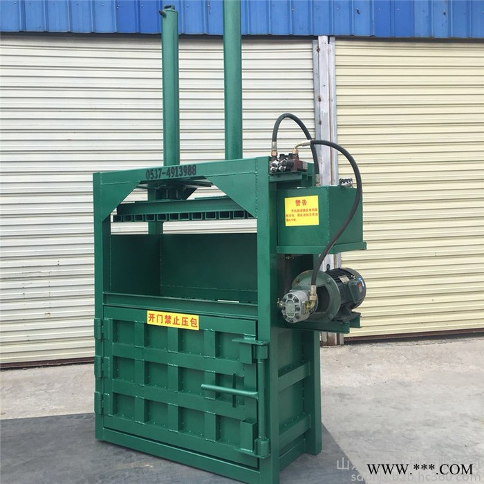 普航海绵下脚料打包机立式40吨油桶压扁机包装纸壳打包机定做图7