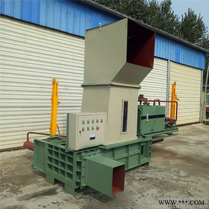 普航海绵下脚料打包机立式40吨油桶压扁机包装纸壳打包机定做图6